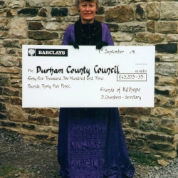 Dorothy Chambers and the Cheque Dorothy Chambers and the Cheque given to Durham County Council